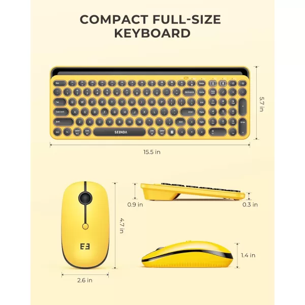 seenda Bluetooth Keyboard and Mouse for iPad MultiDevice Bluetooth  24G Wireless Keyboard Mouse with Tablet Holder for MacBookWindows Computer iOSAndriod Tablet Phone Blue ampamp PurpleBlack  Yellow