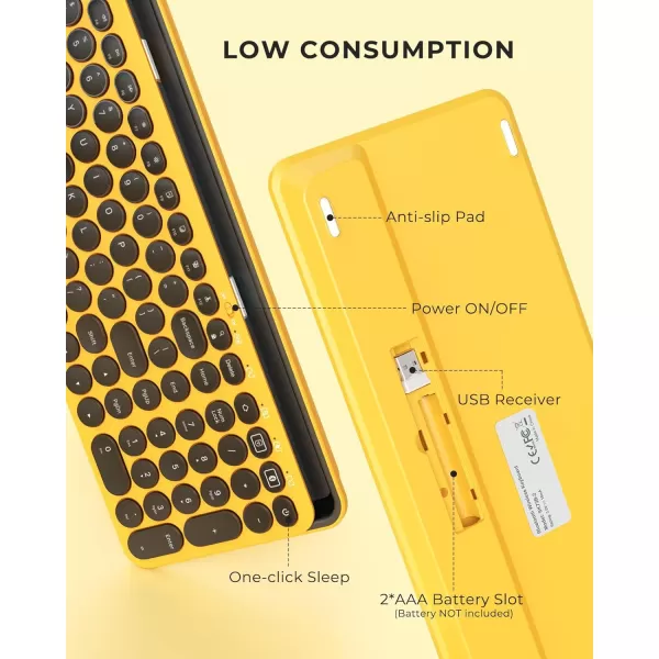 seenda Bluetooth Keyboard for iPad 24G  Bluetooth MultiDevice Typewriter Keyboard with Number Pad Tablet Holder for iPad Tablet Andriod Phone MacBookWindows PC Desktop Barbie PurpleYellow