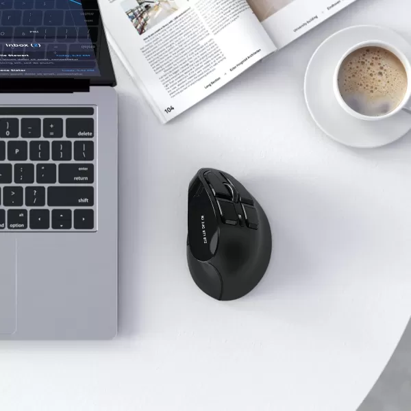 seenda Ergonomic Mouse Wireless Vertical Mouse  Rechargeable Optical Mice for MultiPurpose Bluetooth 50  Bluetooth 30  USB Connection Compatible Apple Mac Windows Computers  PinkBlack