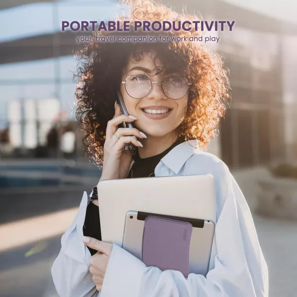 seenda Foldable Bluetooth Keyboard MultiDevice Wireless Folding Keyboard for Travel Ultra Slim Ergonomic Design with Stand Holder Portable Keyboard for Smartphone Tablet Laptop PurplePurple