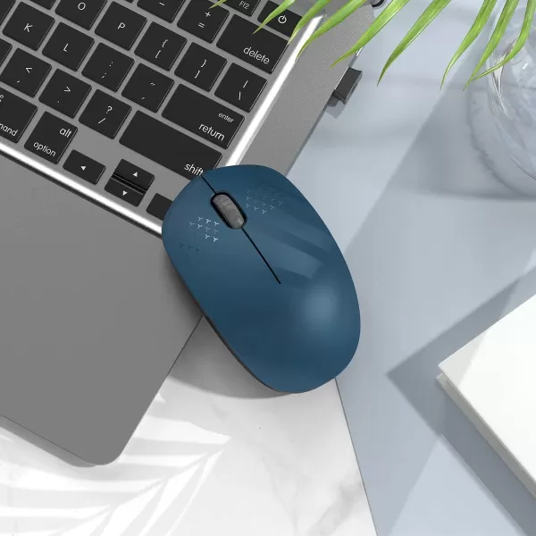 seenda Wireless Mouse 24G Noiseless Mouse with USB Receiver Portable Computer Mice for PC Tablet Laptop Notebook with Windows System  PinkBlue and Black
