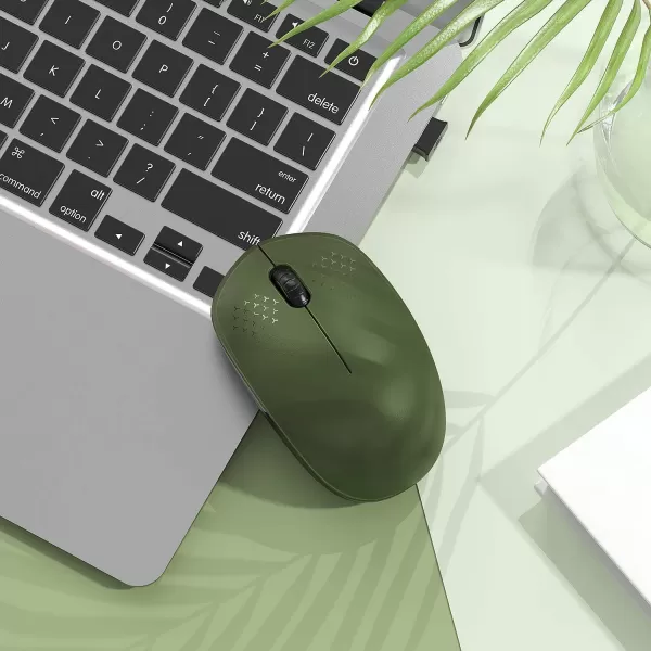 seenda Wireless Mouse 24G Noiseless Mouse with USB Receiver Portable Computer Mice for PC Tablet Laptop Notebook with Windows System  PinkGreen and Black