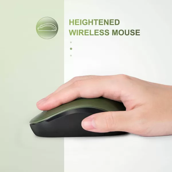 seenda Wireless Mouse 24G Noiseless Mouse with USB Receiver Portable Computer Mice for PC Tablet Laptop Notebook with Windows System  PinkGreen and Black