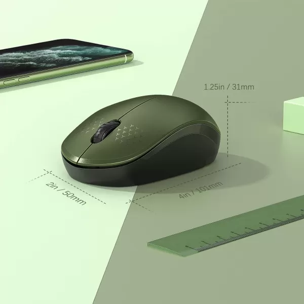 seenda Wireless Mouse 24G Noiseless Mouse with USB Receiver Portable Computer Mice for PC Tablet Laptop Notebook with Windows System  PinkGreen and Black