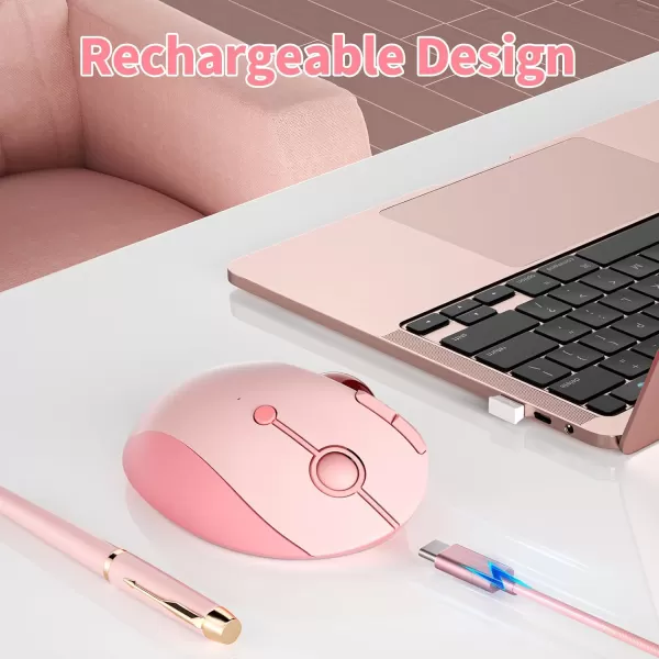 seenda Wireless Trackball Mouse Ergonomic Mouse Bluetooth  Rollerball Mouse Rechargeable Multi Devices Connection Thumb Control Mouse Compatible for MacAndroidWindows Computers  PurplePink