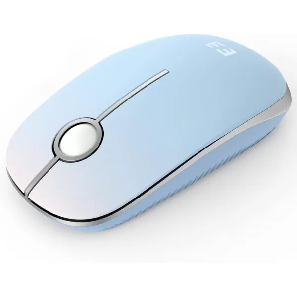 seenda Silent Wireless Mouse Cute Soft 24G Cordless Whisper Quiet Mice Slim ampamp Light for HomeOfficeTravel Portable Laptop Mouse with USB Receiver for PC Computer Desktop Notebook GreenCyan Gradation