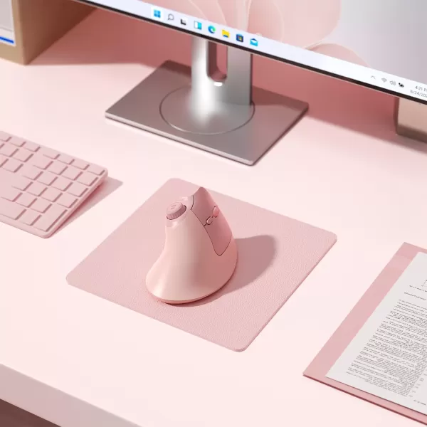 seenda Ergonomic Mouse Rechargeable Vertical Wireless Mouse with Volume knob Quiet clicks 3 Device Connection Bluetooth or USB Optical Mice for Windows PCMac PurpleRose