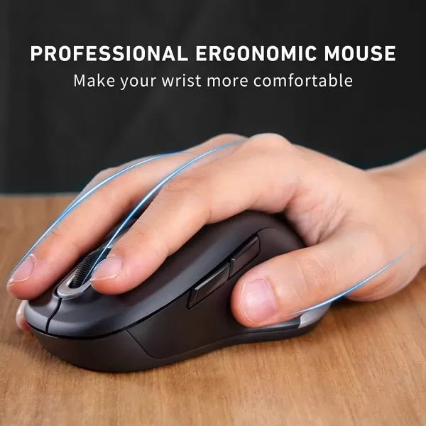 seenda Type C Wireless Mouse 24G USB C and USB A Dual Mode Computer Mice Ergonomic DesignampampSilent Clicking 100016002400 Adjustable DPI for Window PC Laptop MacBook ProAir Tablet