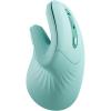 imageseenda Ergonomic Vertical Mouse with Jiggler  Bluetooth  24G USB Multi Device Wireless Ergo Mouse Jiggler Mouse Mover for LaptopPCNotebook Computer Mice for Windows Mac OS Mint Green