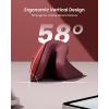 imageseenda Ergonomic Vertical Mouse with Jiggler  Bluetooth  24G USB Multi Device Wireless Ergo Mice Jiggler Mouse Mover for LaptopPCNotebook Computer Mice for Windows Mac OS Wine Red