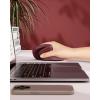 imageseenda Ergonomic Vertical Mouse with Jiggler  Bluetooth  24G USB Multi Device Wireless Ergo Mice Jiggler Mouse Mover for LaptopPCNotebook Computer Mice for Windows Mac OS Wine Red