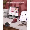 imageseenda Ergonomic Vertical Mouse with Jiggler  Bluetooth  24G USB Multi Device Wireless Ergo Mice Jiggler Mouse Mover for LaptopPCNotebook Computer Mice for Windows Mac OS Wine Red