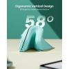imageseenda Ergonomic Vertical Mouse with Jiggler  Bluetooth  24G USB Multi Device Wireless Ergo Mouse Jiggler Mouse Mover for LaptopPCNotebook Computer Mice for Windows Mac OS Mint Green
