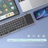 imageseenda Foldable Bluetooth Keyboard for Travel TriFolding Wireless Rechargeable MultiDevice Portable Keyboard with Touchpad for Laptop iPad Tablet PC Smartphone Windows iOS Android PinkDark Grey