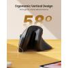 imageseenda Ergonomic Vertical Mouse with Jiggler  Bluetooth  24G USB Multi Device Wireless Ergo Mice Jiggler Mouse Mover for LaptopPCNotebook Computer Mice for Windows Mac OS Black