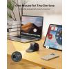 imageseenda Ergonomic Vertical Mouse with Jiggler  Bluetooth  24G USB Multi Device Wireless Ergo Mice Jiggler Mouse Mover for LaptopPCNotebook Computer Mice for Windows Mac OS Black