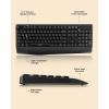 imageseenda Bluetooth Keyboard and Mouse 24G USB  Bluetooth Multi Device Ergonomic Keyboard Mouse Set FullSize Wireless Combo Compatible for Mac OSWindows PC Computers Laptops