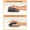imageseenda Bluetooth Keyboard and Mouse 24G USB  Bluetooth Multi Device Ergonomic Keyboard Mouse Set FullSize Wireless Combo Compatible for Mac OSWindows PC Computers Laptops