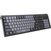 imageseenda Low Profile Mechanical Keyboard MultiDevice Mechanical Bluetooth Keyboard Rechargeable Full Size Tactile Quiet Switches for macOS Windows Linux iOS Android Metal Graphite