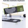 imageseenda Low Profile Mechanical Keyboard MultiDevice Mechanical Bluetooth Keyboard Rechargeable Full Size Tactile Quiet Switches for macOS Windows Linux iOS Android Metal Graphite