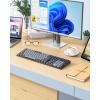 imageseenda Low Profile Mechanical Keyboard MultiDevice Mechanical Bluetooth Keyboard Rechargeable Full Size Tactile Quiet Switches for macOS Windows Linux iOS Android Metal Graphite