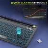 imageSeenda Bluetooth Keyboard and Mouse Set Rechargeable Wireless Backlit Keyboard ampamp Mouse with TabletPhone Holder for PCLaptopiPadMacBook AirPro Compatible with WindowsAndroidiOSMac OS Black