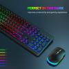 imageWireless Keyboard and Mouse Combo Backlit  seenda Rechargeable FullSize Illuminated Wireless Keyboard and Mouse Set 24Ghz Silent Keyboard and Mouse for Computer Laptops Windows Gaming Black