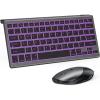 imageseenda Bluetooth Keyboard and Mouse Backlit for iOSiPadiPhone MultiDevice Wireless Keyboard and Mice Rechargeable Silent Portable US Layout for iPad ProAirMini iPad 97102 Inch iPhone Gray