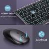 imageseenda Bluetooth Keyboard and Mouse Backlit for iOSiPadiPhone MultiDevice Wireless Keyboard and Mice Rechargeable Silent Portable US Layout for iPad ProAirMini iPad 97102 Inch iPhone Gray
