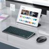 imageseenda Bluetooth Keyboard and Mouse Backlit for iOSiPadiPhone MultiDevice Wireless Keyboard and Mice Rechargeable Silent Portable US Layout for iPad ProAirMini iPad 97102 Inch iPhone Gray
