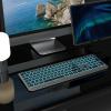 imageseenda Wireless Illuminated Keyboard MultiDevice Bluetooth Keyboard with 7 Colours Lighting4 Bluetooth Channels Rechargeable Wireless Keyboard for MaciPadiPhoneWindowsAndroid