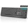 imageseenda Wireless Illuminated Keyboard MultiDevice Bluetooth Keyboard with 7 Colours Lighting4 Bluetooth Channels Rechargeable Wireless Keyboard for MaciPadiPhoneWindowsAndroid