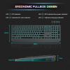 imageseenda Wireless Illuminated Keyboard MultiDevice Bluetooth Keyboard with 7 Colours Lighting4 Bluetooth Channels Rechargeable Wireless Keyboard for MaciPadiPhoneWindowsAndroid