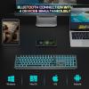 imageseenda Wireless Illuminated Keyboard MultiDevice Bluetooth Keyboard with 7 Colours Lighting4 Bluetooth Channels Rechargeable Wireless Keyboard for MaciPadiPhoneWindowsAndroid