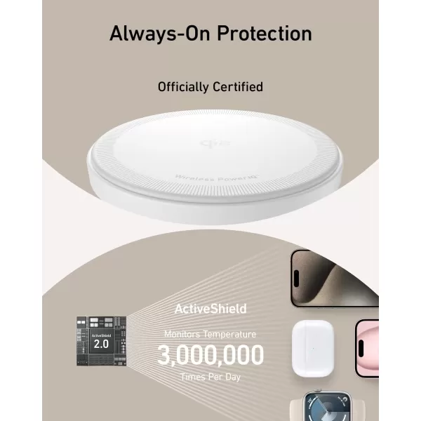 Anker MagSafeCompatible iPhone 16 Wireless Charging Stand MagGo 3 in 1 Wireless Charging Station Qi2 Certified 15W Wireless Charger Desk Accessory for iPhone 1615141312 Apple Watch AirPodsWhite