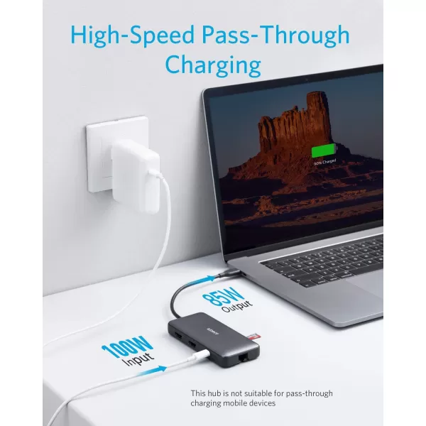 Anker 553 USBC Hub 8in1 USB C Dock Dual 4K HDMI USB C to USB Adapter 1 Gbps Ethernet USB Hub 100W Power Delivery SD Card Reader for MacBook Pro XPS and More