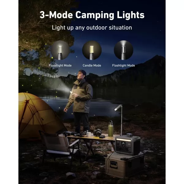 Anker SOLIX C800 Plus Portable Power Station 1200W Peak 1600W Solar Generator with Camping Lights 768Wh LiFePO4 Battery for Outdoor Camping RVs Road Trip Power Outages Optional Solar PanelAnker SOLIX C800 Plus100W Solar Panel