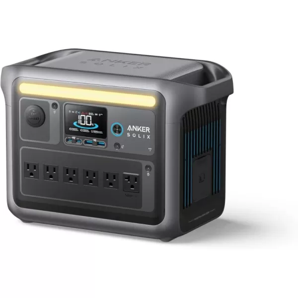 Anker SOLIX C1000 Portable Power Station 1800W Peak 2400W Solar Generator Full Charge in 58 Min 1056wh LiFePO4 Battery for Home Backup Power Outages and Outdoor Camping Optional Solar PanelAnker SOLIX C1000