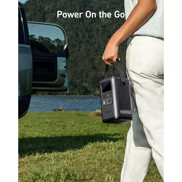 Anker SOLIX C300 DC Power Bank Station Outdoor 288Wh 90000mAh Portable Power Station for Multiple Devices LiFePO4 Battery 300W Solar Generator for Camping Traveling and Emergencies87WGray