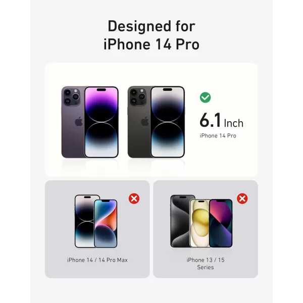 Anker Screen Protector BubbleandDustFree iPhone HD Tempered Glass Durable and DropProof with 9H Hardness Easy Installation Exclusively for iPhone 16 Pro Max 69Inch 2PackPrivacy