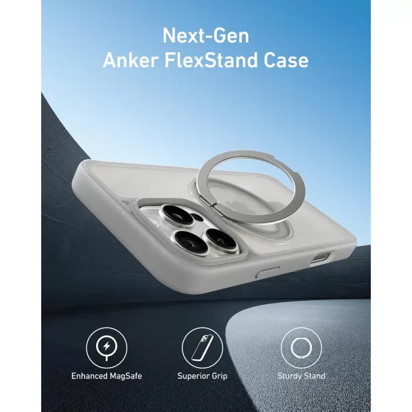 Anker Ultra Magnetic for iPhone Case with Sturdy 360 Ring Stand MilitaryGrade Shockproof Kickstand Compatible with MagSafe for iPhone 16 Pro Max BlackTitanium