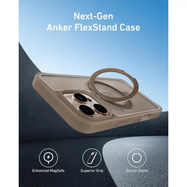 Anker Ultra Magnetic for iPhone Case with Sturdy 360 Ring Stand MilitaryGrade Shockproof Kickstand Compatible with MagSafe for iPhone 16 Pro Max BlackRose Gold