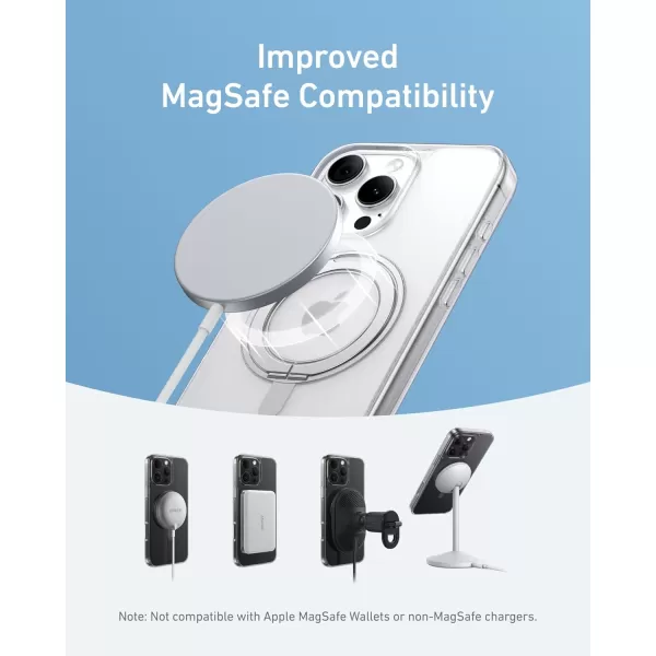 Anker Ultra Magnetic for iPhone Case with Sturdy 360 Ring Stand MilitaryGrade Shockproof Kickstand Compatible with MagSafe for iPhone 16 Pro Max BlackPink