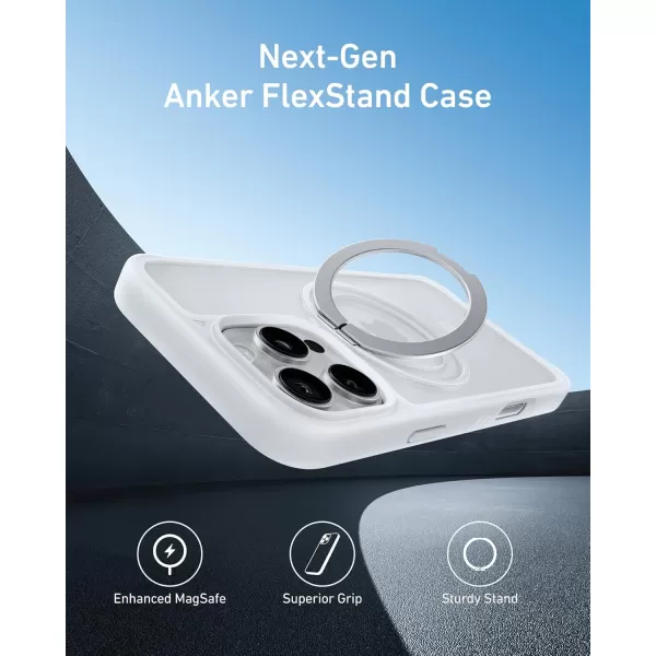 Anker Ultra Magnetic for iPhone Case with Sturdy 360 Ring Stand MilitaryGrade Shockproof Kickstand Compatible with MagSafe for iPhone 16 Pro Max BlackWhite