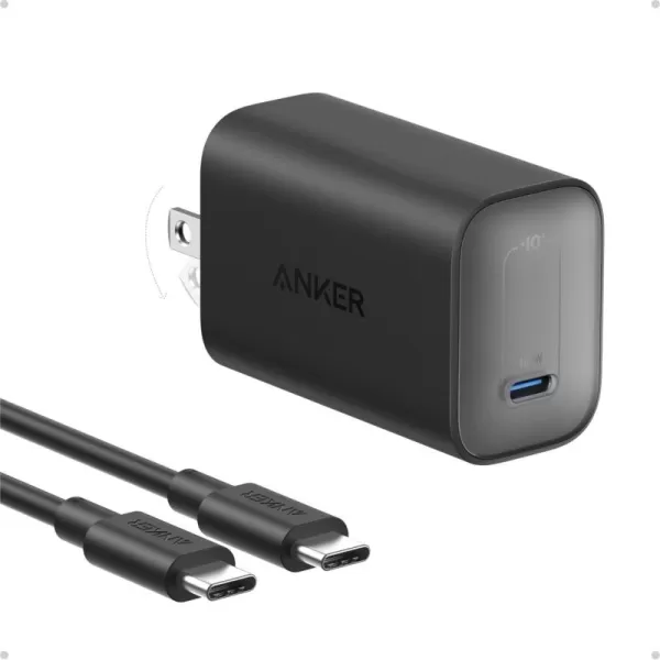 Anker Nano Charger 100W MacBook Charger Foldable Charger for iPhone Series and All USB C Devices 6ft USBC Cable Included Compatible with MagSafeBlack