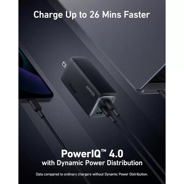 Anker 737 GaNPrime 120W USB C Charger PPS 3Port Fast Compact Foldable Wall Charger for MacBook ProAir iPad Pro iPhone 16Pro Galaxy S22S21 Dell XPS 13 Note 2010 and More Devices