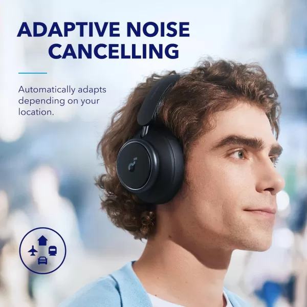 Soundcore by Anker Space Q45 Adaptive Active Noise Cancelling Headphones Reduce Noise by Up to 98 50H Playtime App Control LDAC HiRes Wireless Audio Comfortable Fit Clear Calls Bluetooth 53Black