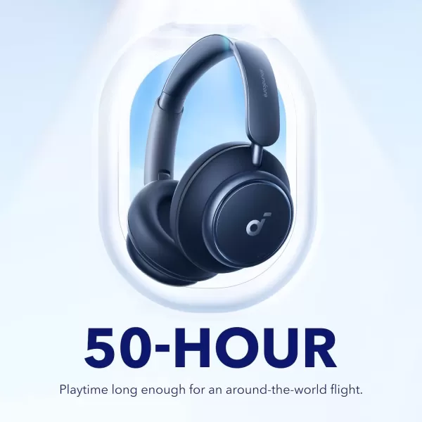 Soundcore by Anker Space Q45 Adaptive Active Noise Cancelling Headphones Reduce Noise by Up to 98 50H Playtime App Control LDAC HiRes Wireless Audio Comfortable Fit Clear Calls Bluetooth 53Blue