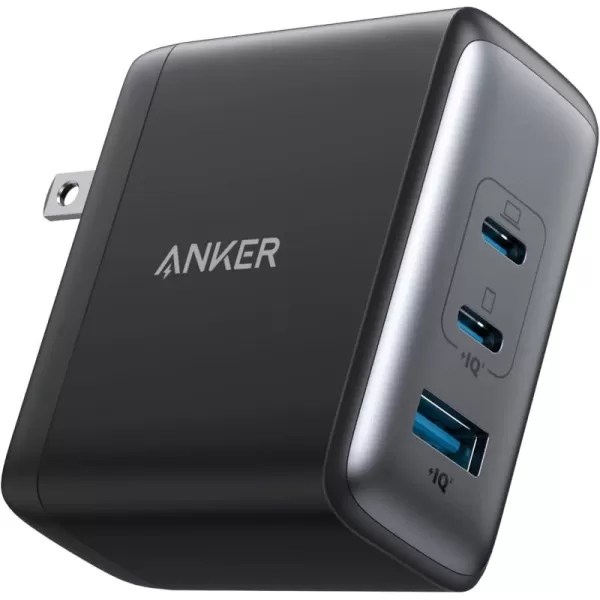 Anker 100W USB C Charger Block GaN II 3 Port Fast Compact Wall Charger for MacBook Dell XPS iPad Pro Galaxy S24 iPhone 1615 and More SeriesBlack