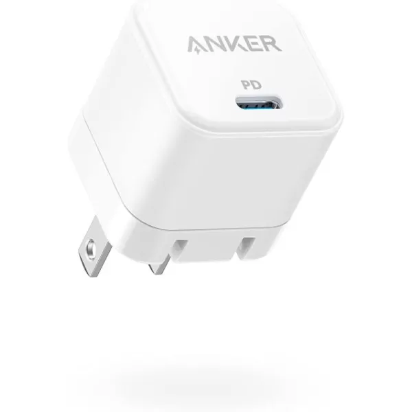 Anker 20W Fast USB C Charger with Foldable Plug PowerPort III 20W Cube Charger for iPhone 16 Series Galaxy Pixel iPad Cable Not Included1 pack